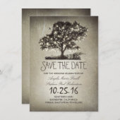 Rustieke string lampenboom slaan de datumkaarten o save the date (Voorkant / Achterkant)