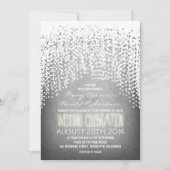 rustieke string lichten bruiloft uitnodigingen (Voorkant)