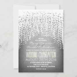 rustieke string lichten bruiloft uitnodigingen