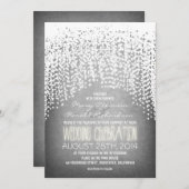 rustieke string lichten bruiloft uitnodigingen (Voorkant / Achterkant)