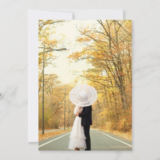 rustieke string lichten elegante BRUILOFT Kaart (Achterkant)