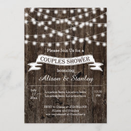 Rustieke string lichten hout bruiloft koppels douc kaart