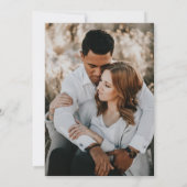 Rustieke String Lichten & Hout Fotobruiloft Kaart (Achterkant)