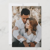 Rustieke String Lichten & Hout Fotobruiloft Save The Date (Achterkant)