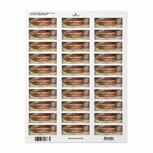 Rustieke String Lights Baby's Breath & Lace Label (Full Sheet)