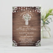 Rustieke String Lights & Bloemenvaas van Babys Bre Kaart (Staand voorkant)