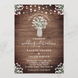 Rustieke String Lights & Bloemenvaas van Babys Bre Kaart
