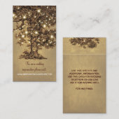 Rustieke String Lights Boom Bruiloft Informatiekaartje (Voorkant / Achterkant)