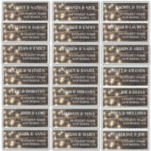 Rustieke String Lights Bruiloft Gast Adresetikette Sticker (Voorkant)