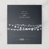 Rustieke String Lights Bruiloft Plaats Kaart Plaatskaartje (Buitenkant ongevouwen)