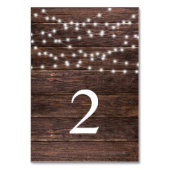 Rustieke String Lights bruiloft receptie Kaart (Voorkant)