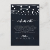 Rustieke String Lights Bruiloft Wishing Well Informatiekaartje (Voorkant)