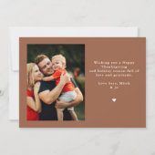 Rustieke String Lights Dankbaar Foto Thanksgiving Feestdagenkaart (Achterkant)