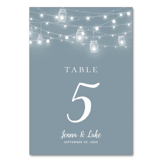 Rustieke String Lights Dubbelzijdige bruiloft Kaart (Voorkant)