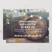 Rustieke String Lights en eiken vat verjaardagsfee Kaart (Voorkant / Achterkant)