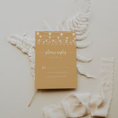 Rustieke String Lights Gele Kalligrafie RSVP