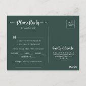 Rustieke String Lights Groen Menu Keuze RSVP (Achterkant)