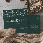 Rustieke String Lights Groen Menu Keuze RSVP