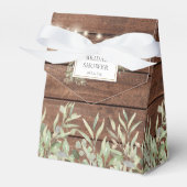 Rustieke String Lights groen Vrijgezellenfeest Bedankdoosjes (Voorkant Zijde)