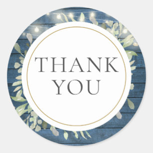 Rustieke String Lights Groen Vrijgezellenfeest Fav Ronde Sticker