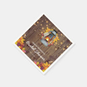 Rustieke String Lights Herfstbladeren Vrijgezellen Servet (Hoek)