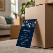 Rustieke String Lights Housewarming Party Uitnodig Kaart