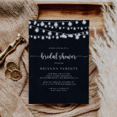 Rustieke String Lights kalligrafie Vrijgezellenfee Kaart