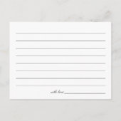 Rustieke String Lights Kant Bloemen Advies Kaart (Achterkant)