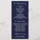 Rustieke String Lights Marine bruiloft programma's (Achterkant)