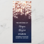 Rustieke String Lights Marine bruiloft programma's (Voorkant)