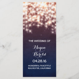 Rustieke String Lights Marine bruiloft programma's