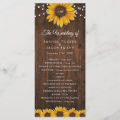 Rustieke String Lights Mason Jar Bruiloft Programmakaart (Voorkant)