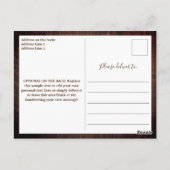 Rustieke String Lights Mason Jar Budget Bruiloft Briefkaart (Achterkant)