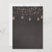 Rustieke String Lights Mason Jar Rozen RSVP Kaart (Achterkant)