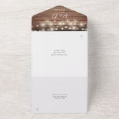 Rustieke String Lights Mason Jars Bloemenbruiloft All In One Uitnodiging (Buitenkant)