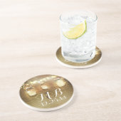 Rustieke String Lights Mason Jars Bruiloft Zandsteen Onderzetter (Zijkant)