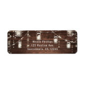 Rustieke String Lights Mason Jars Lace Country Gla Etiket (Voorkant)