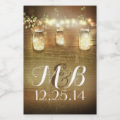 Rustieke String Lights Mason Jars Schuur Hout Voedselcontainer Etiket (Enkel label)