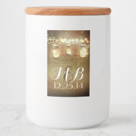 Rustieke String Lights Mason Jars Schuur Hout Voedselcontainer Etiket