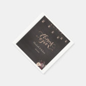 Rustieke String Lights Rozen Dank u kaart Servet (Hoek)