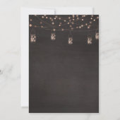 Rustieke String Lights Rozen opslaan van de datum Save The Date (Achterkant)