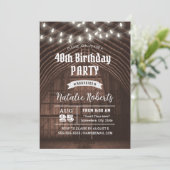 Rustieke String Lights  Schuur 40e Verjaardag Kaart (Staand voorkant)