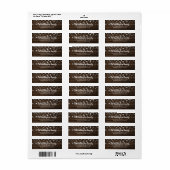 Rustieke String Lights Schuur Hout Adres Etiket (Full Sheet)