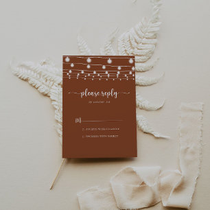 Rustieke String Lights Terracotta Kalligrafie RSVP