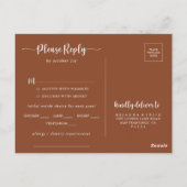 Rustieke String Lights Terracotta Menu Keuze RSVP (Achterkant)