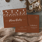 Rustieke String Lights Terracotta Menu Keuze RSVP