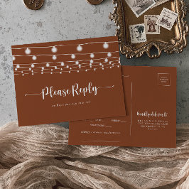 Rustieke String Lights Terracotta Menu Keuze RSVP