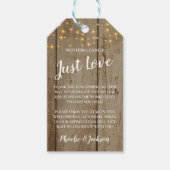 Rustieke String Lights Welkom Mand Bruiloft Cadeaulabel (Voorkant)