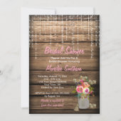 Rustieke String Lights Wildflower Barn Vrijgezelle Kaart (Voorkant)