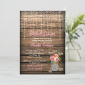 Rustieke String Lights Wildflower Barn Vrijgezelle Kaart (Staand voorkant)